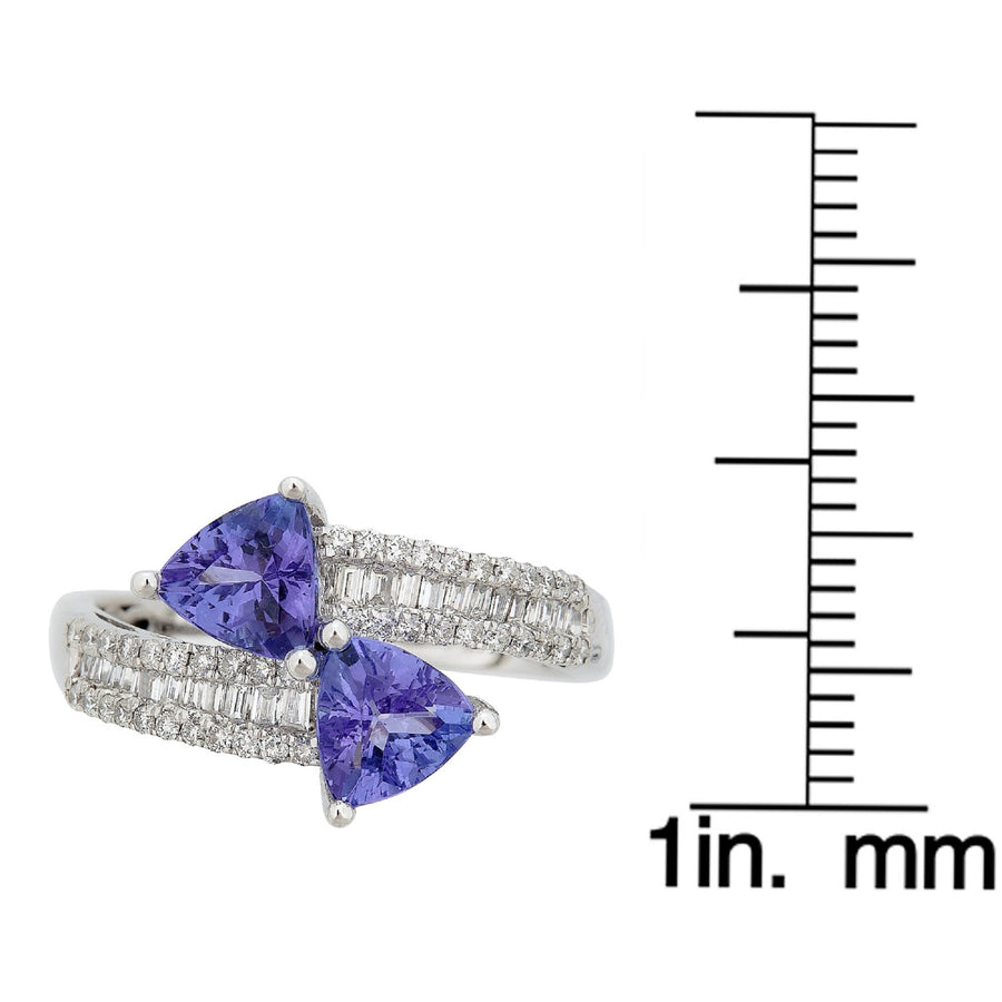 Madeleine 10K White Gold Trillion-Cut Tanzanian Tanzanite Ring