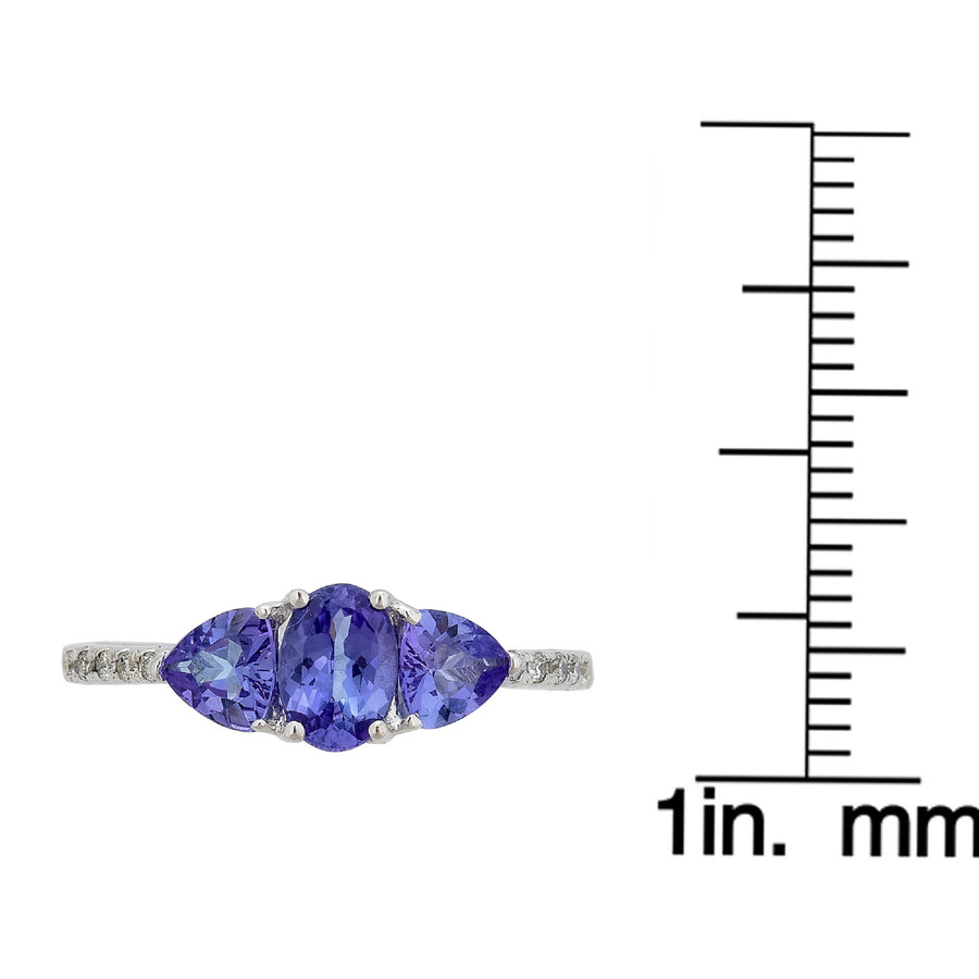 Alisson 10K White Gold Oval-Cut Tanzanian Tanzanite Ring