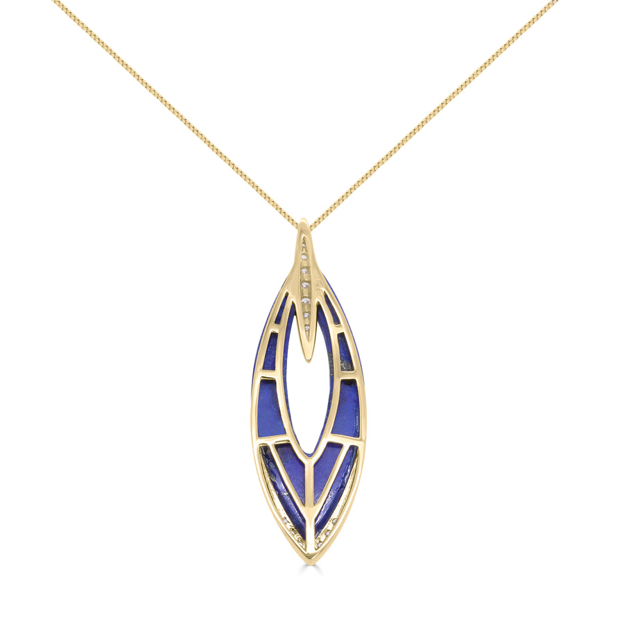 Eden 14K Yellow Gold Fancy-Cut Lapis Pendant