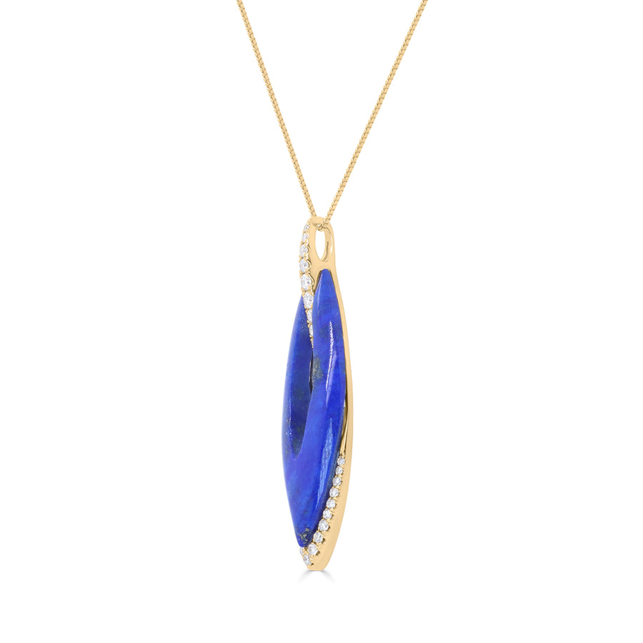 Eden 14K Yellow Gold Fancy-Cut Lapis Pendant