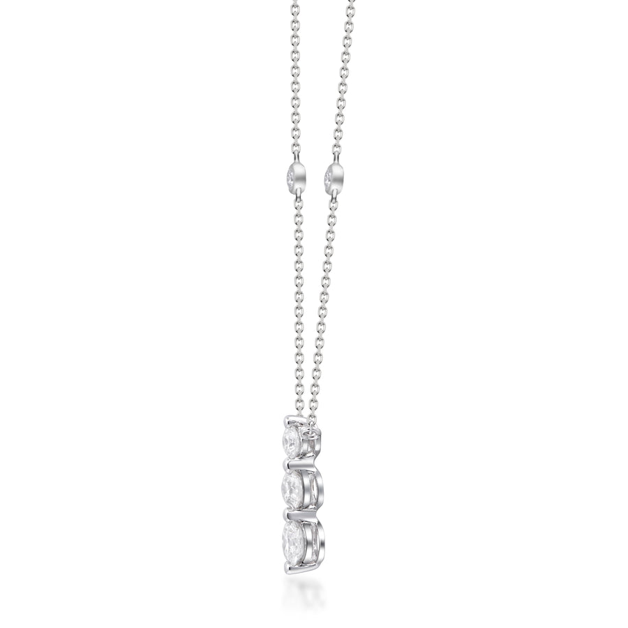 Cora 14K White Gold Round-Cut White Diamond Necklace