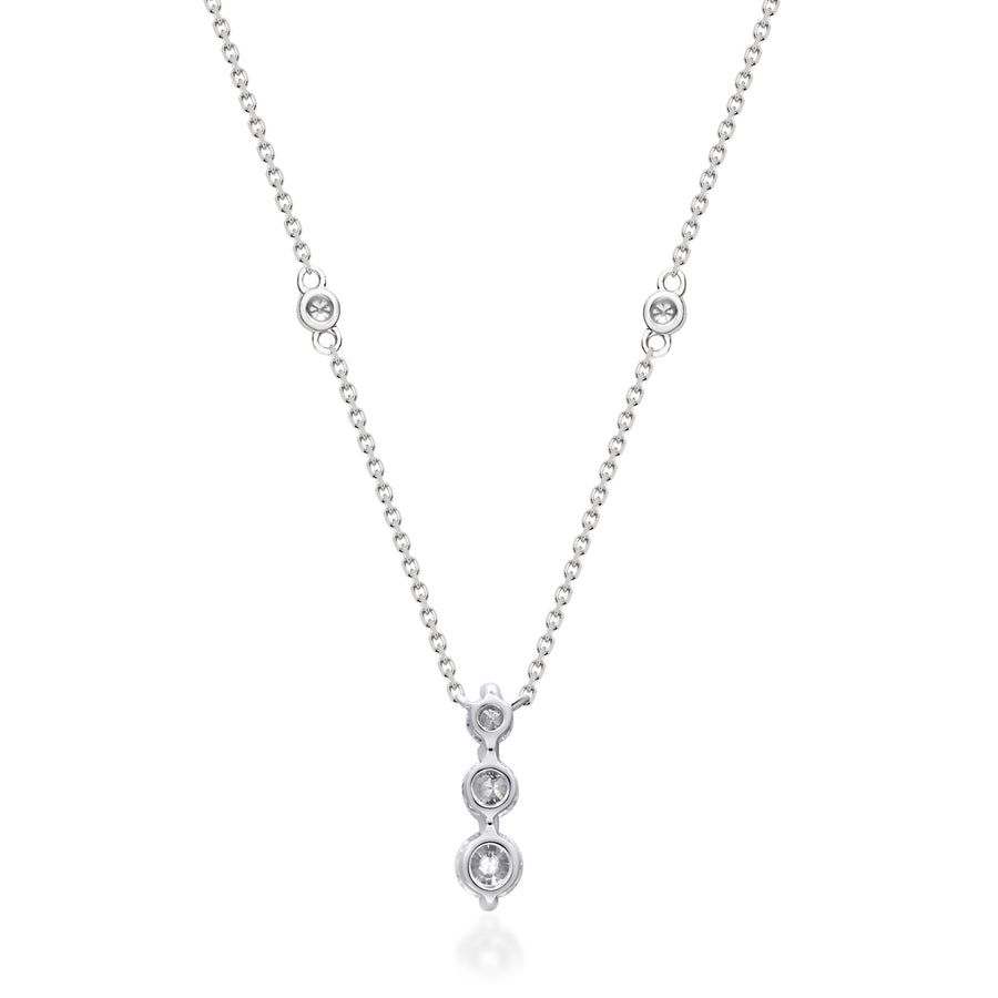 Cora 14K White Gold Round-Cut White Diamond Necklace