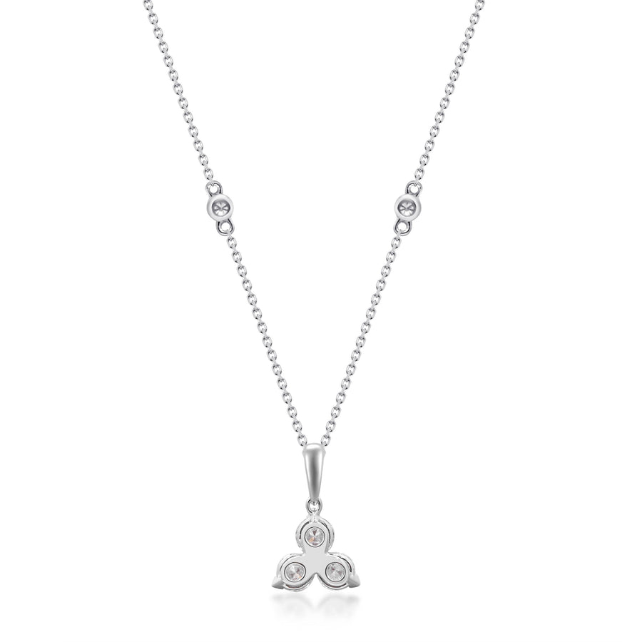 Annie 14K White Gold Round-Cut White Diamond Pendant