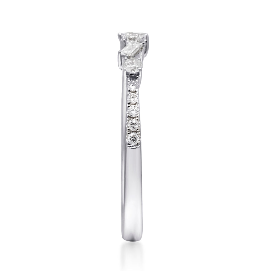 Ava 14K White Gold Round-Cut White Diamond Ring