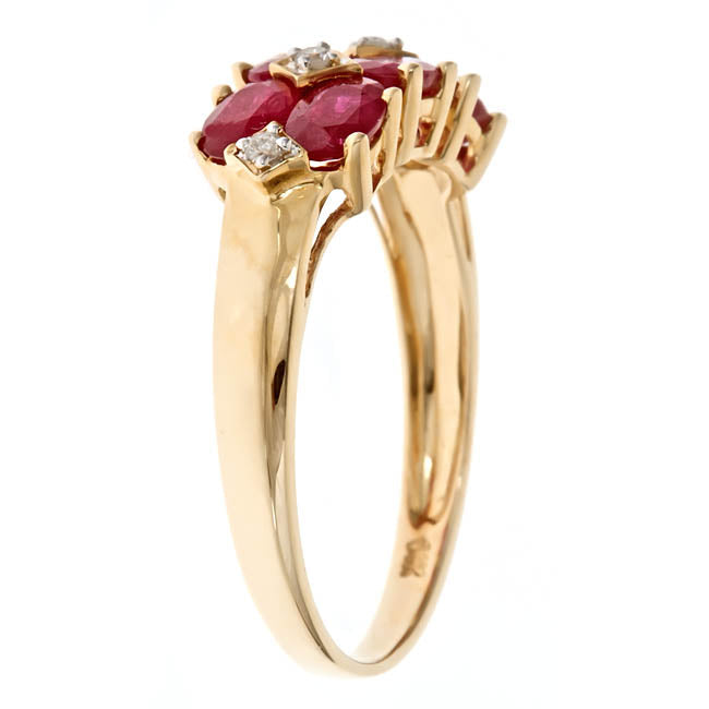 Winnie 14K Yellow Gold Oval-Cut Mozambique Ruby Ring