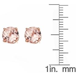 Hunter 10K Rose Gold Round-Cut Madagascar Morganite Earring