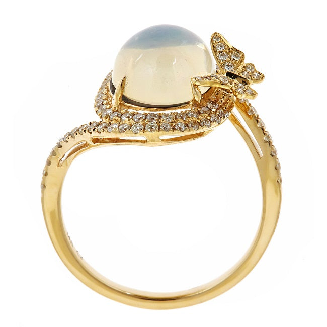 Ramona 14K Yellow Gold Cabochon-Cut Natural African Opal Ring