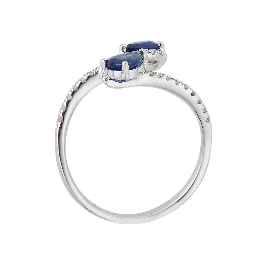 Jaycee 14K White Gold Pear-Cut Ceylon Blue Sapphire Ring