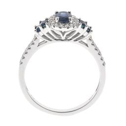 Adeline 10K White Gold Oval-Cut Ceylon Blue Sapphire Ring