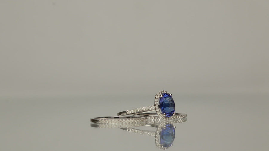 Bailey 14K White Gold Oval-Cut Tanzanian Tanzanite Ring